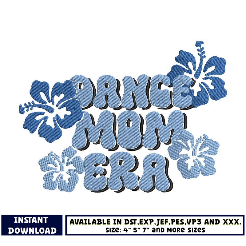 Dance mom era embroidery design