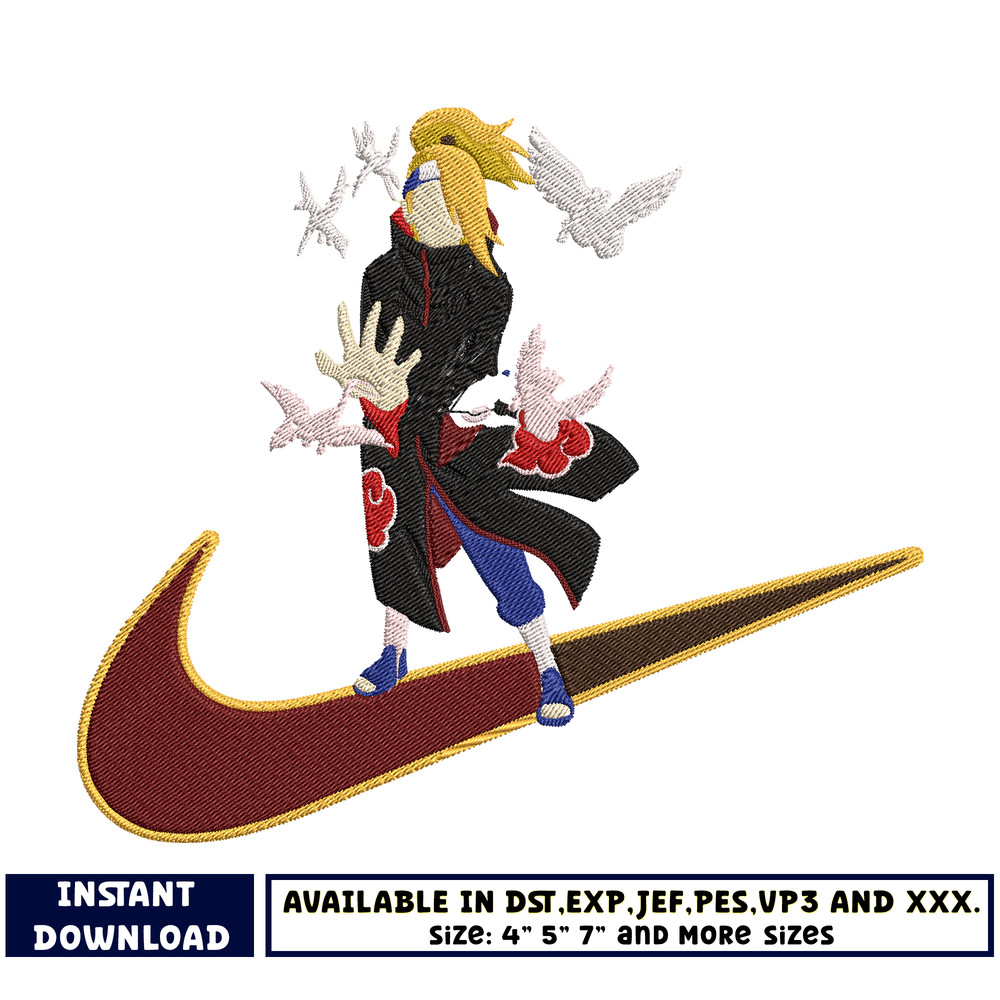 Deidara logo nike embroidery design