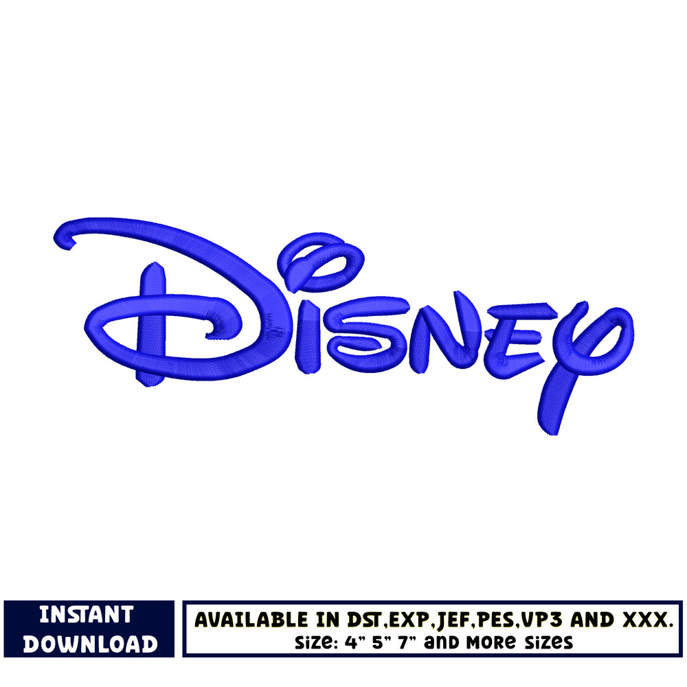 Disney logo embroidery design