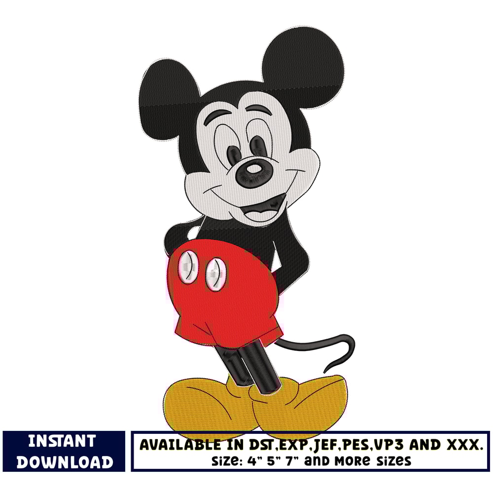 Disney mickey mouse embroidery design