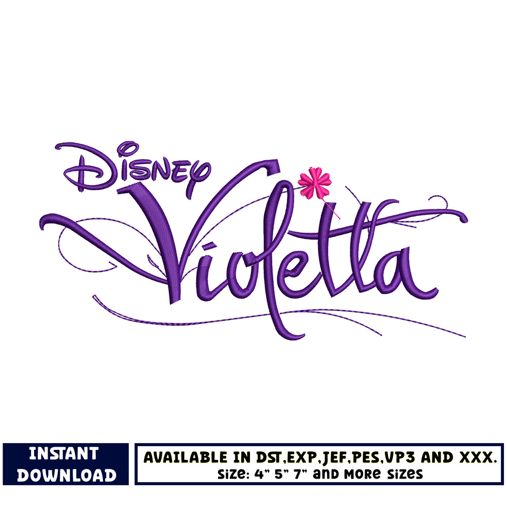 Disney Violetta logo embroidery designs