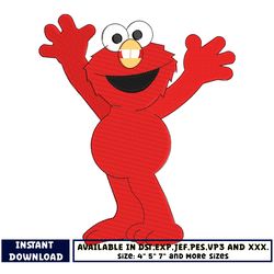 elmo cartoon embroidery design