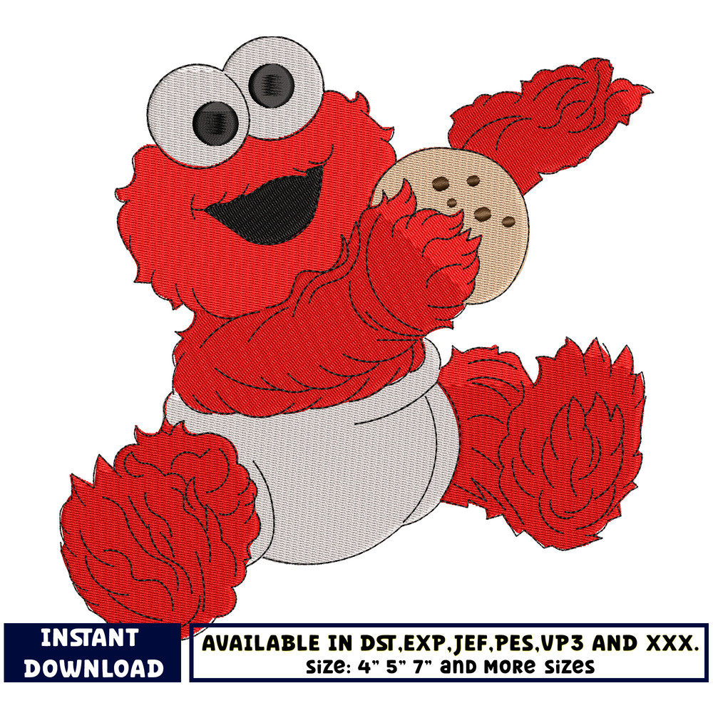 Elmo embroidery design