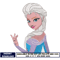 Elsa princess disney embroidey design