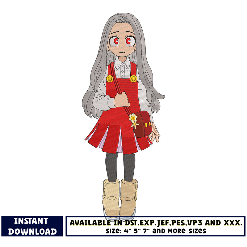 Eri my hero academia embroidery design