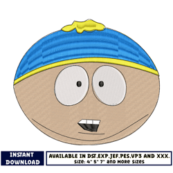 eric cartman face embroidery designs