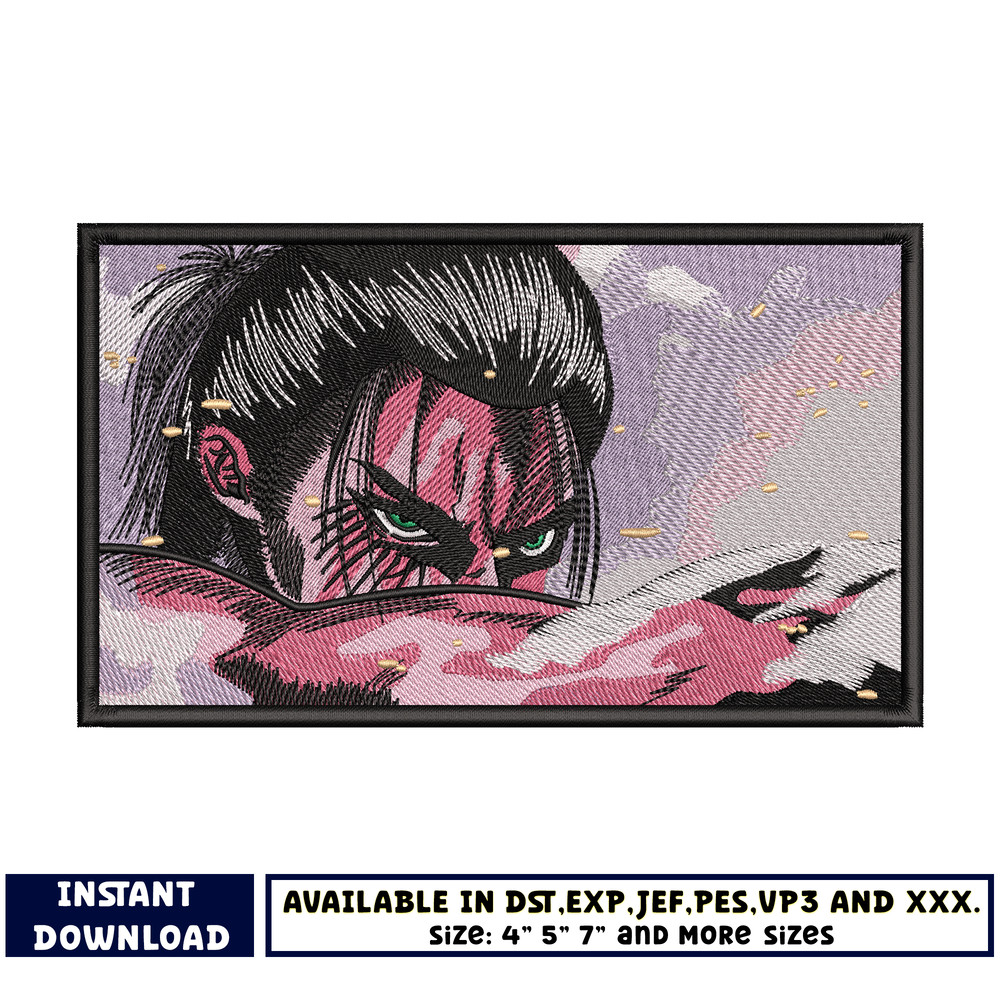 fallen angel eren embroidery design