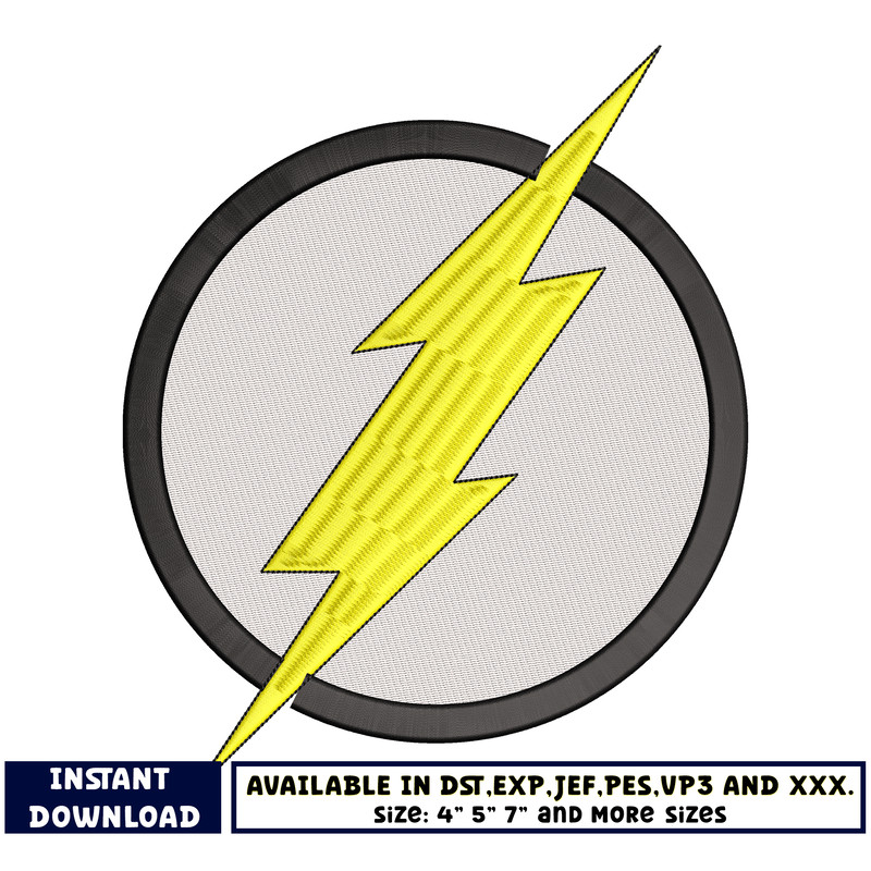Flash Logo embroidery design