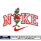 Grinch Nike logo embroidery design