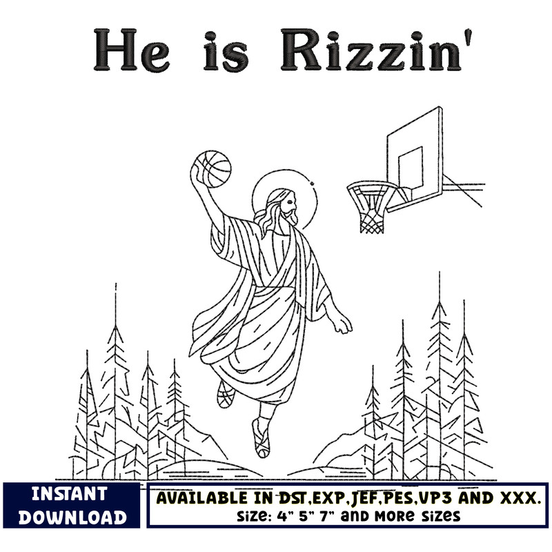He is rizzia embroidery