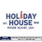 Holiday house usa embroidery