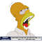 Homer Simpson cartoon embroidery design