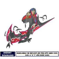 itachi crow nike embroidery design