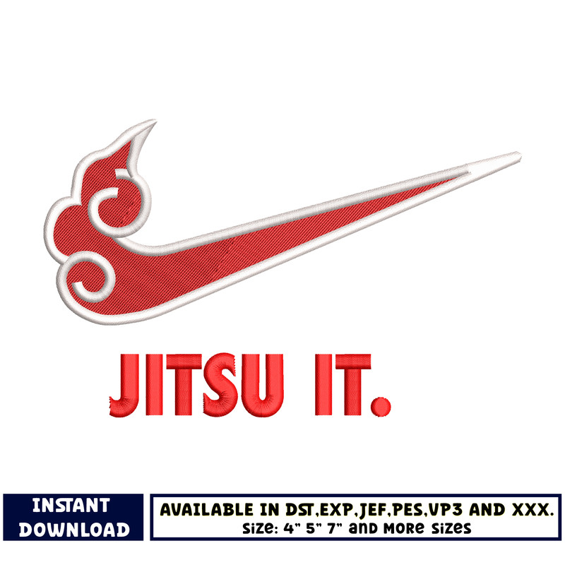 Jitsu it akatsuki embroidey design