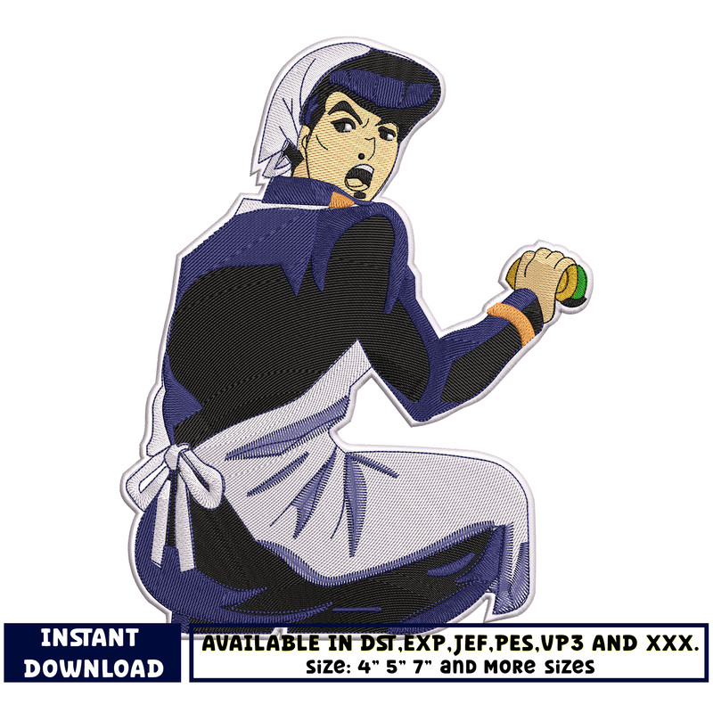 Josuke Higashikata embroidery design