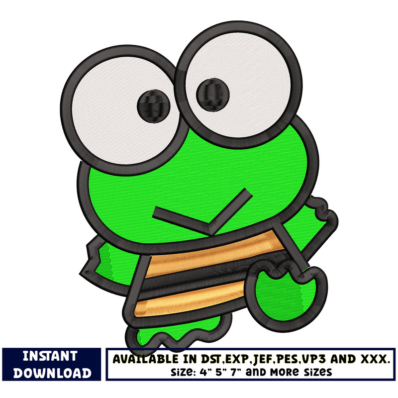 Keroppi embroidey design