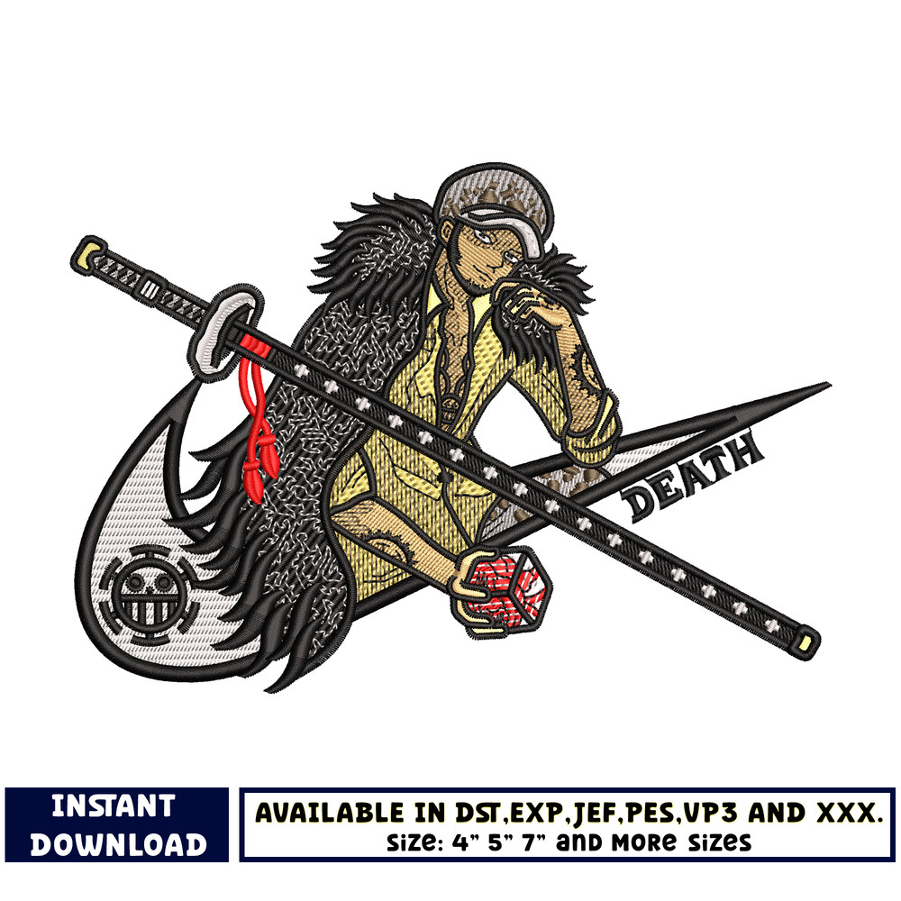 Law swoosh embroidery designs