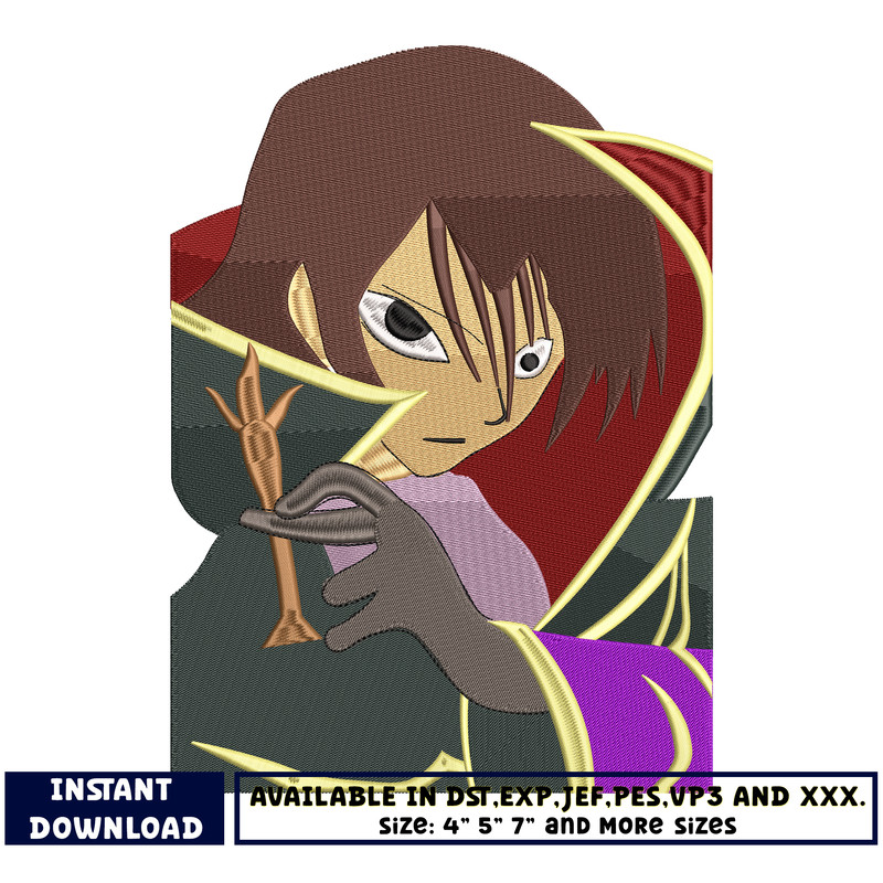 Lelouch Vi Britania embroidery design