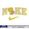 Logo Nike bear heart embroidery design