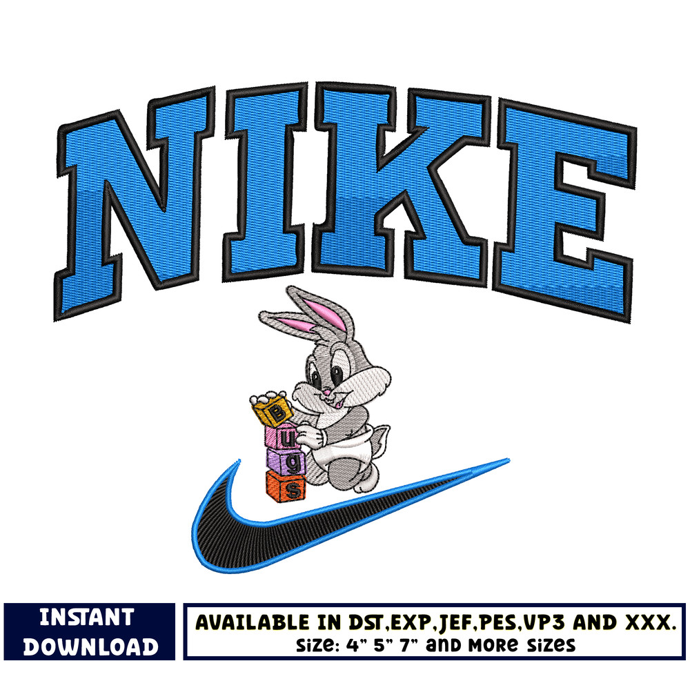 Logo Nike Bugs Bunny embroidery design