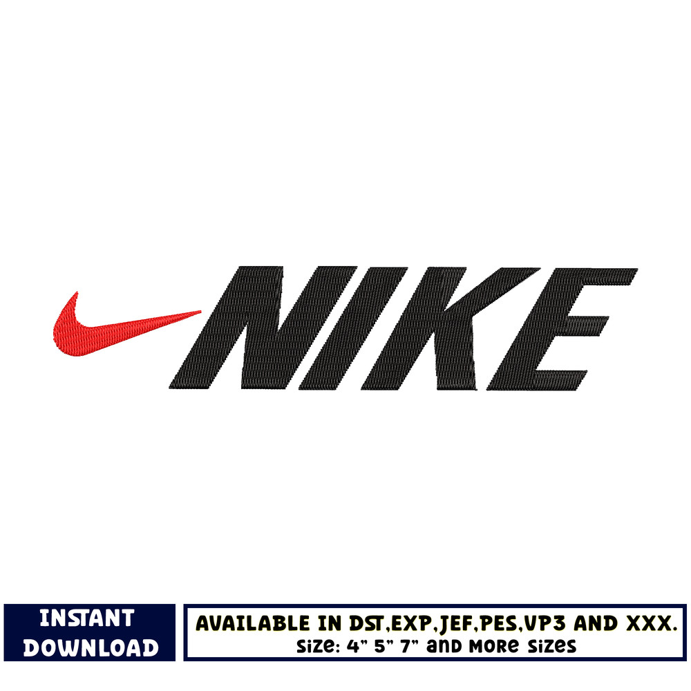 Logo nike design embroidery,