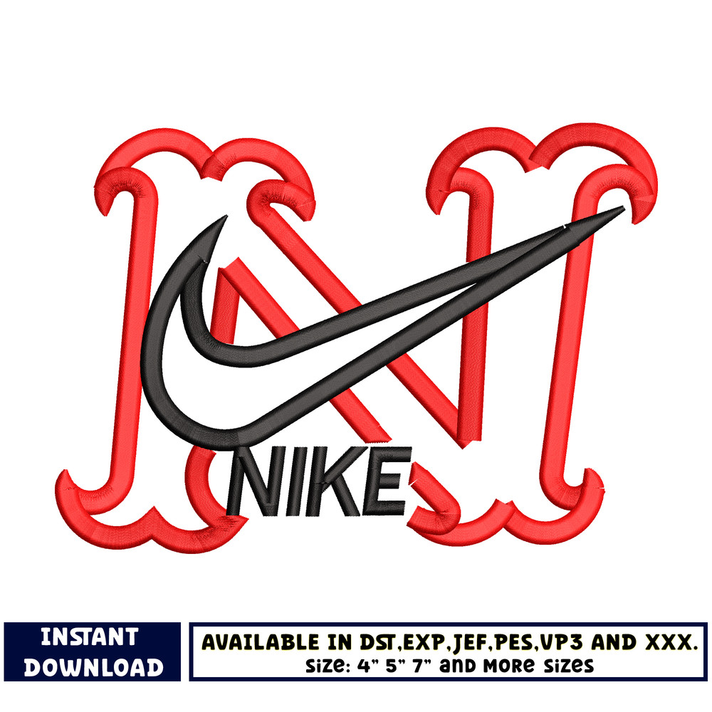 Logo nike design embroidery