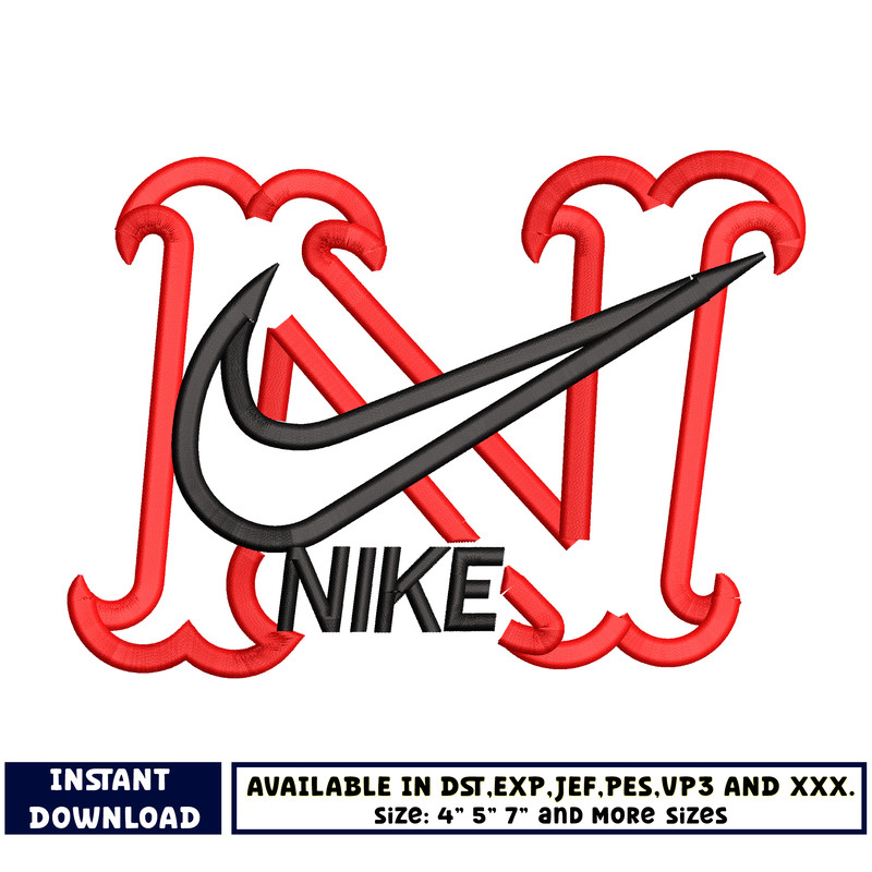 Logo nike design embroidery