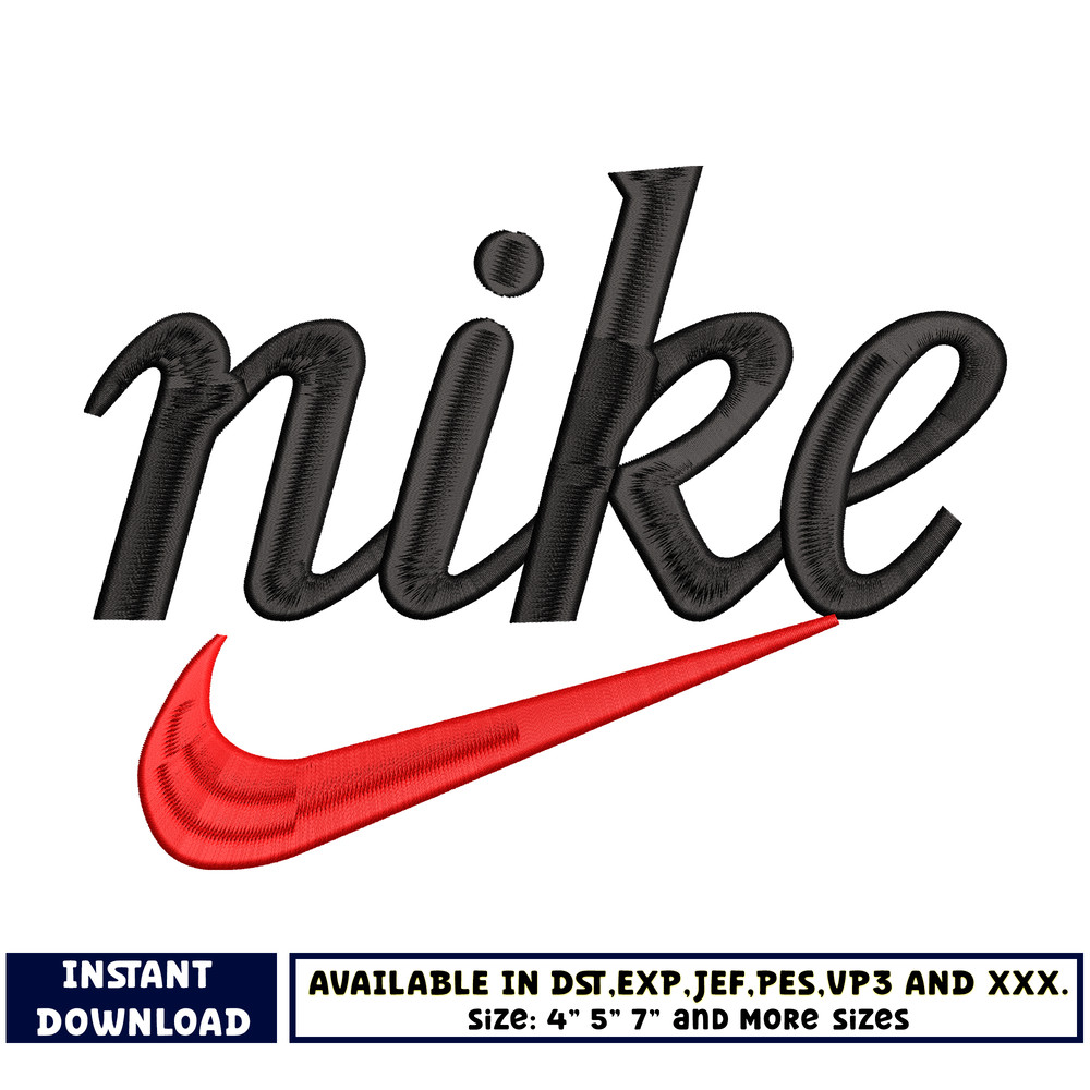 Logo nike embroidery design,