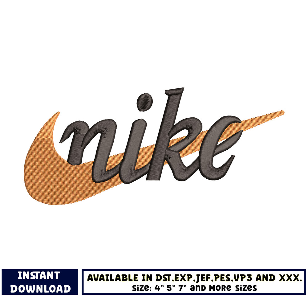 Logo nike embroidey design
