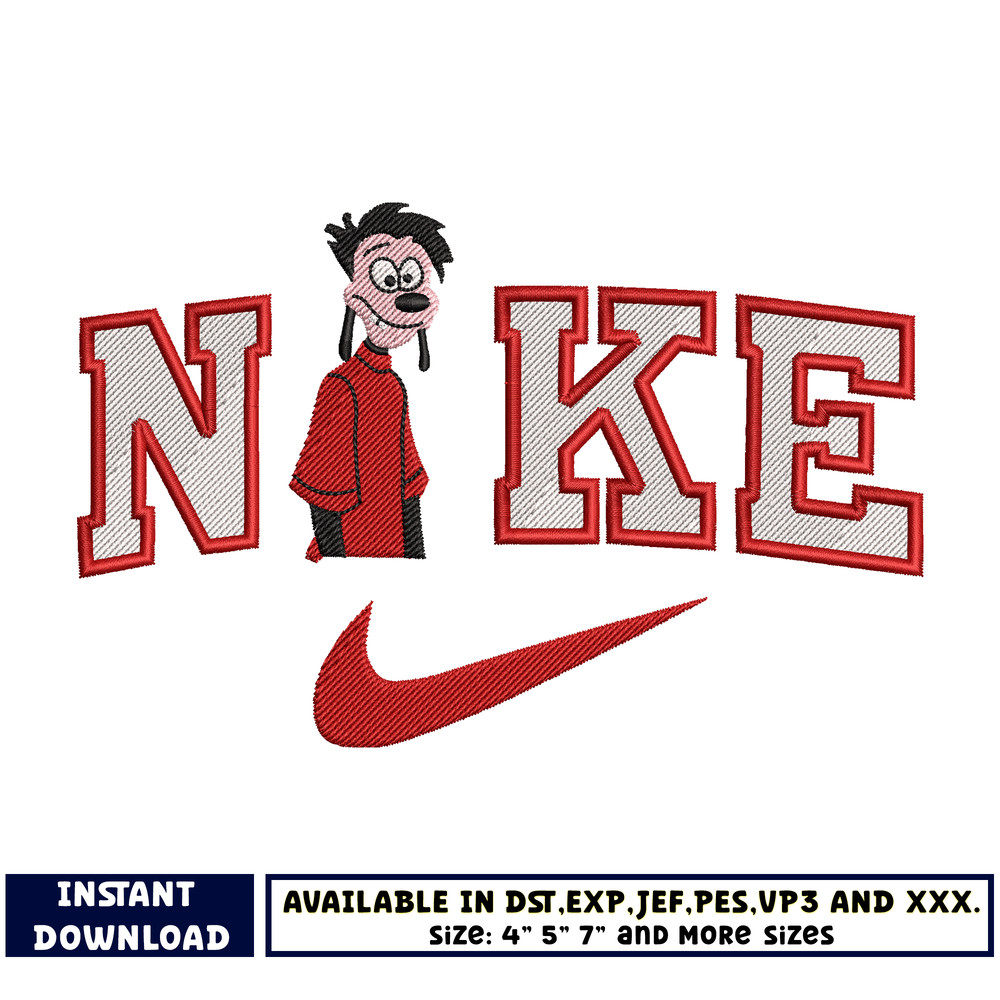Logo Nike Goofy dog embroidery design