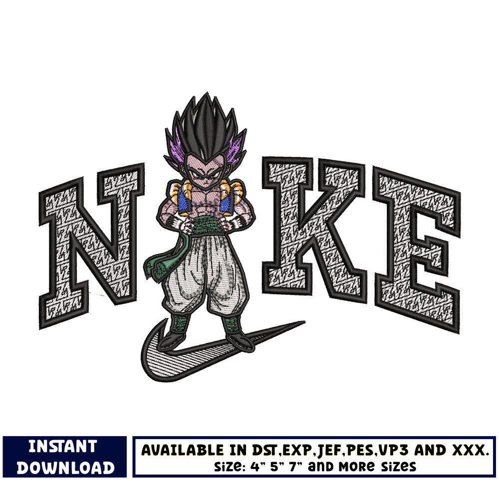 Logo nike Gotenks embroidery design