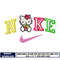 Logo Nike x hello kitty embroidery design