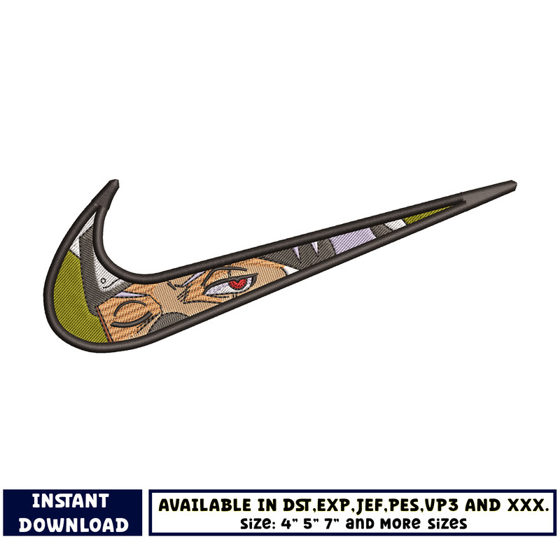 Logo Nike Kakashi embroidery design