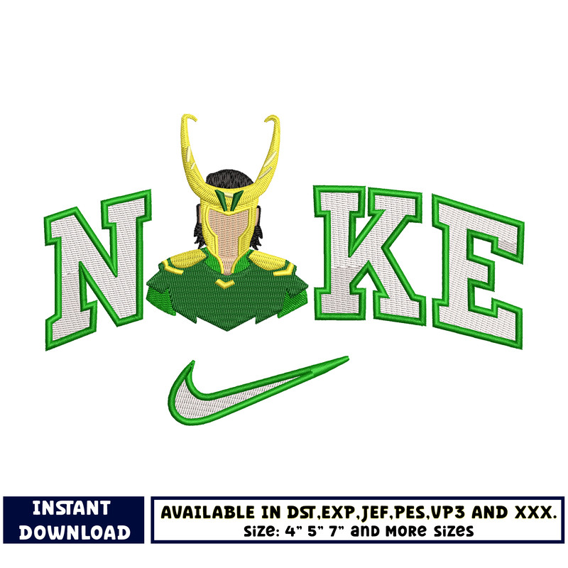 Logo Nike Loki embroidery design