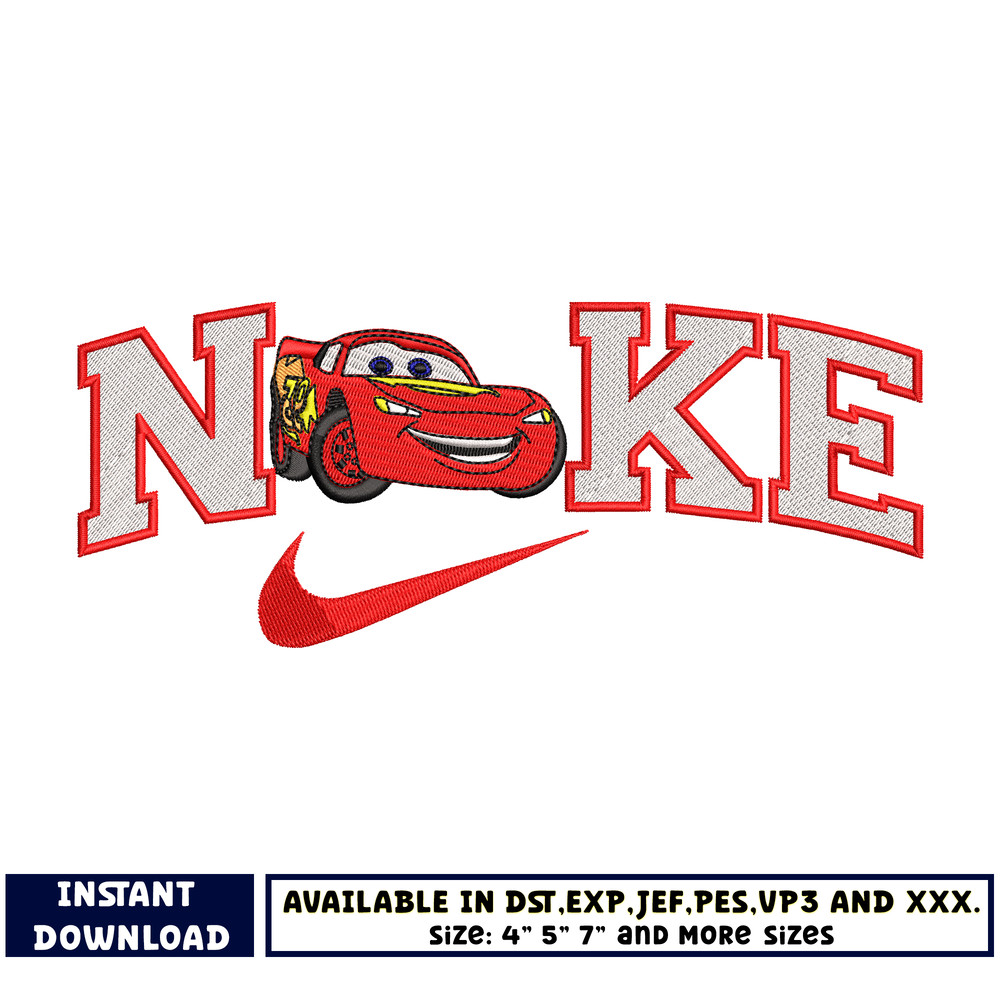 Logo Nike Mcqueen embroidery design