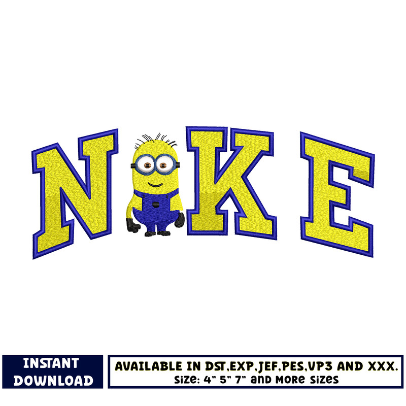 Logo Nike Minion embroidery design