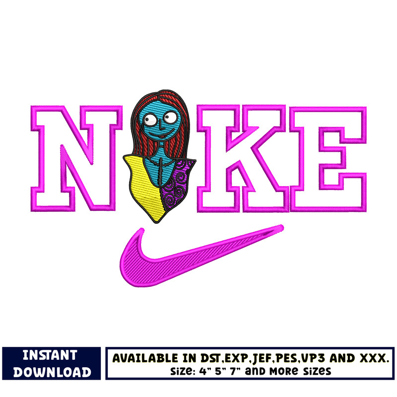 Logo Nike sally embroidery design