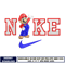 Logo Nike super mario embroidery design