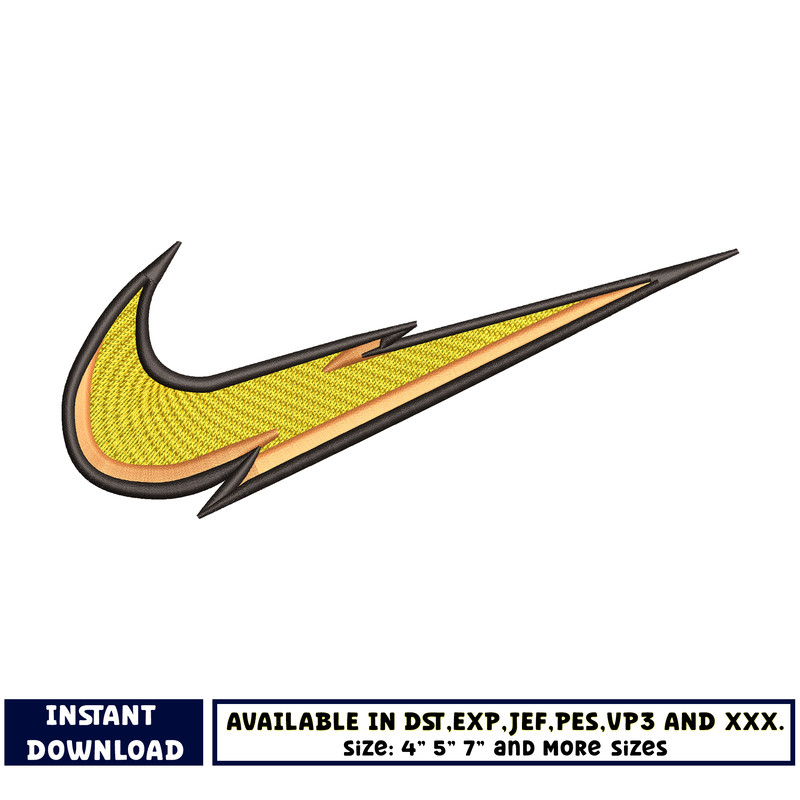 Logo nike thunder embroidey design
