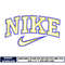 Logo Nike white red embroidery design