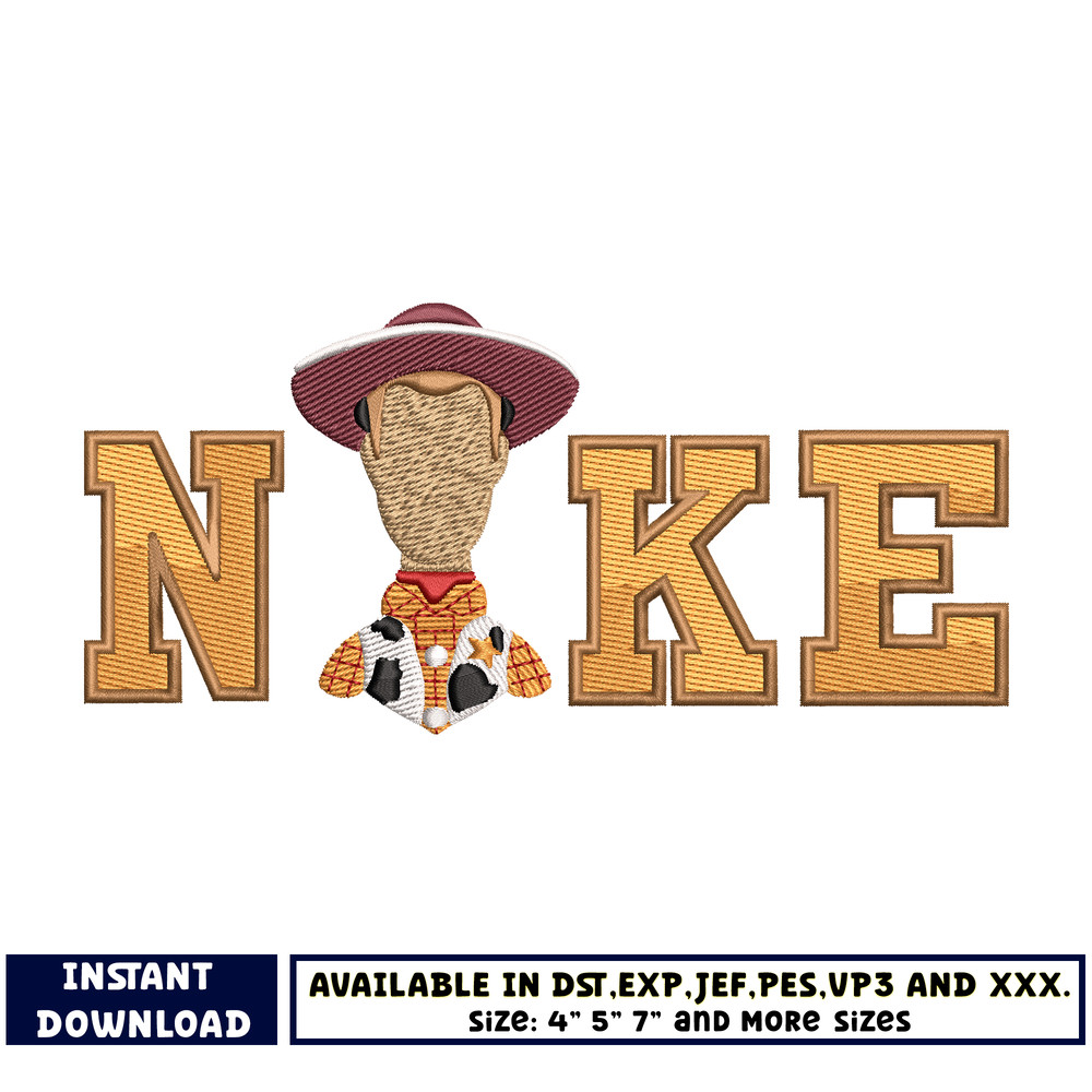 Logo Nike Woody embroidery design