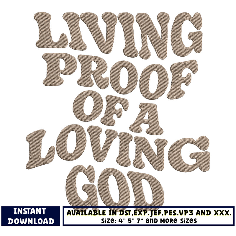 Loving god embroidery