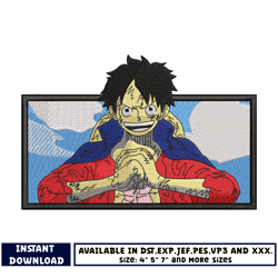 luffy laugh embroidery design