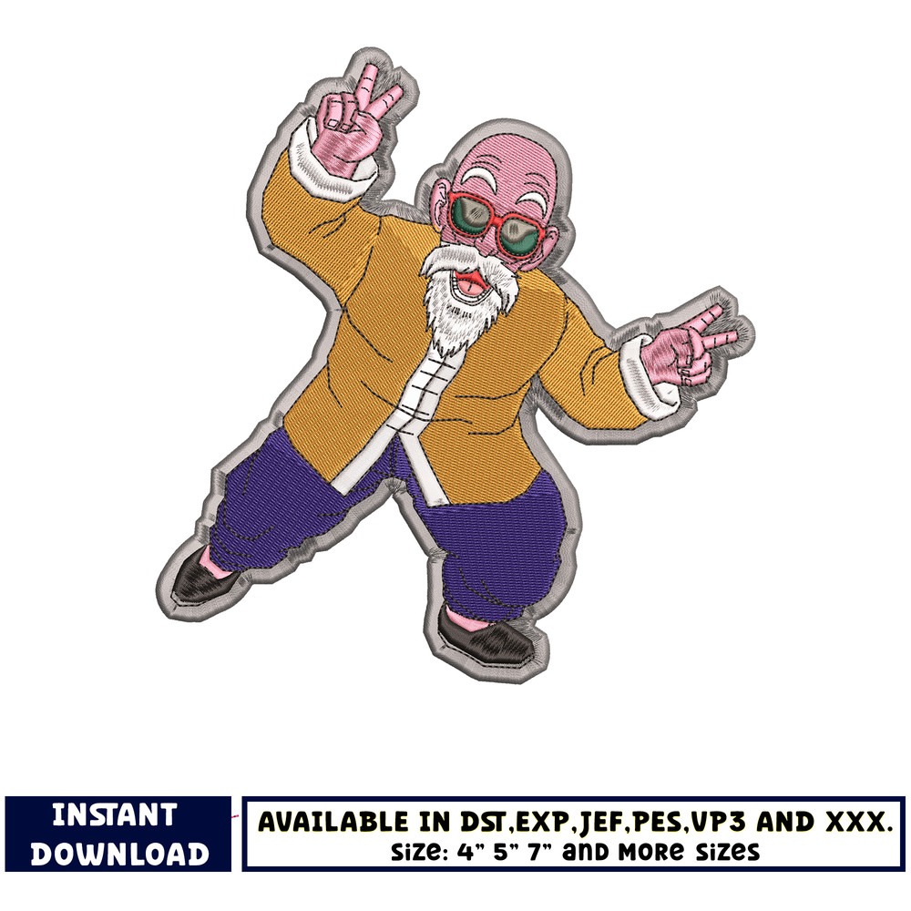 Master Roshi embroidery design