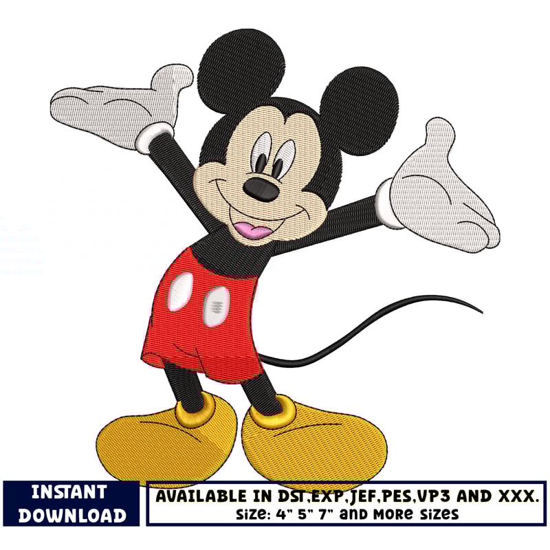 Mickey embroidery design