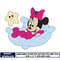 Minnie baby lie embroidery design