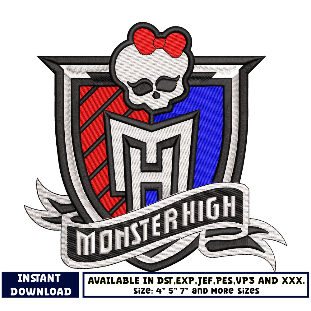 Monster High Logo embroidery designs