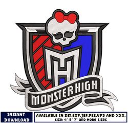 monster high logo embroidery designs