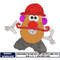 Mr. Potato Head embroidery design