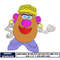 Mrs. Potato Head embroidery design